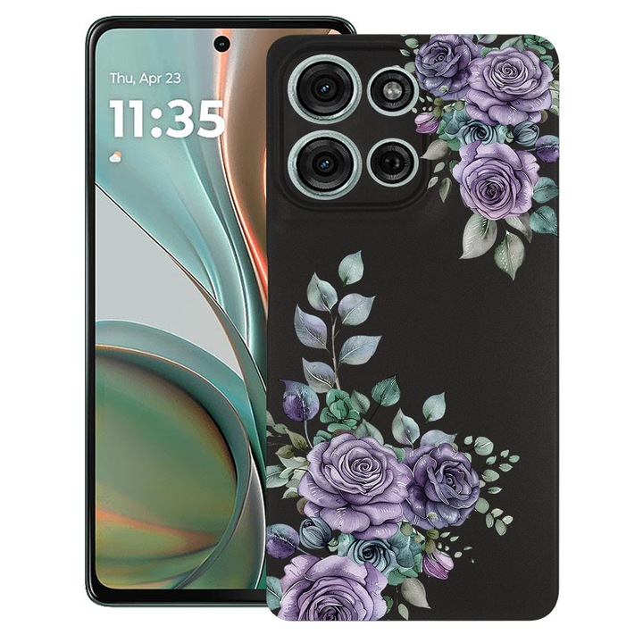 BestCase® Husa TPU Ultra Slim Compatibila cu Motorola Moto G15 / G17 / G17 Power, Floral - Pastel Rose Bloom, 1926337 B 2033