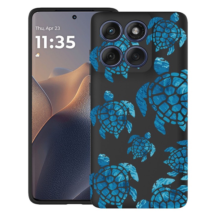 BestCase® Husa TPU Ultra Slim Compatibila cu Motorola Edge 60 Pro, Summer Turtles, 2052050 B 2024