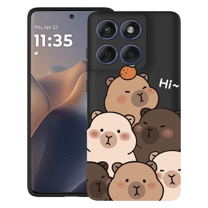 BestCase® Husa TPU Ultra Slim Compatibila cu Motorola Moto G86 Power, Cute Kawaii Capybara Cartoon, 3113067 B 2022
