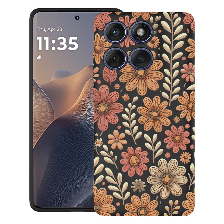 BestCase® Husa TPU Ultra Slim Compatibila cu Motorola Moto G86 Power, Floral Aesthetic Autumn Pattern, 3113067 B 2027
