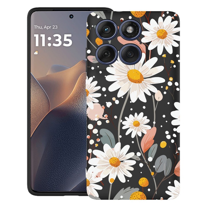 BestCase® Husa TPU Ultra Slim Compatibila cu Motorola Edge 60 Pro, Floral - Daisy, 2052050 B 2028