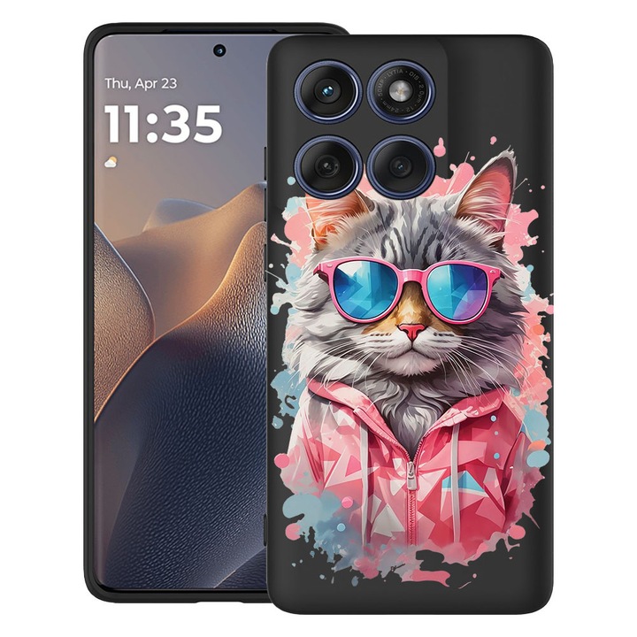 BestCase® Husa TPU Ultra Slim Compatibila cu Motorola Edge 60 Fusion / Edge 60, Shopping Queen Cat, 2026265 B 2013