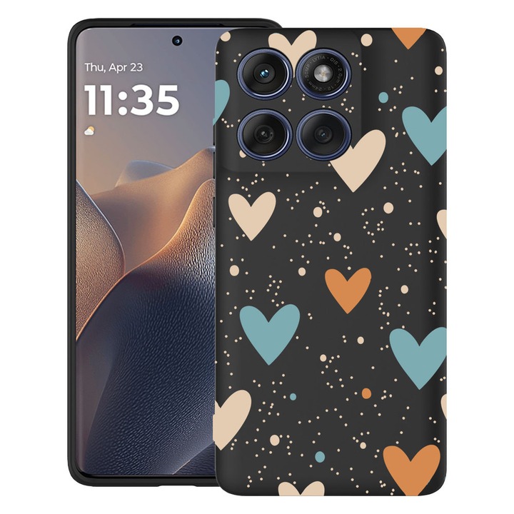 BestCase® Husa TPU Ultra Slim Compatibila cu Motorola Moto G86 Power, Cute Love Pattern, 3113067 B 2090