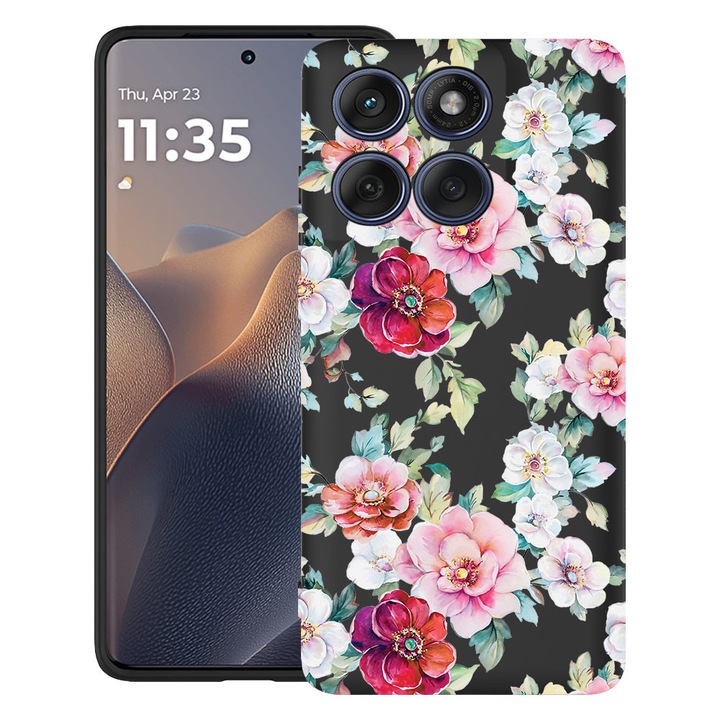 BestCase® Husa TPU Ultra Slim Compatibila cu Motorola Edge 60 Pro, Floral - Camellia Pattern, 2052050 B 2074