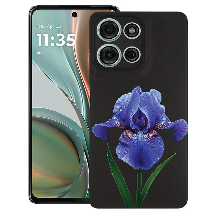 BestCase® Husa TPU Ultra Slim Compatibila cu Motorola Moto G15 / G17 / G17 Power, Floral - Iris, 1926337 B 2058