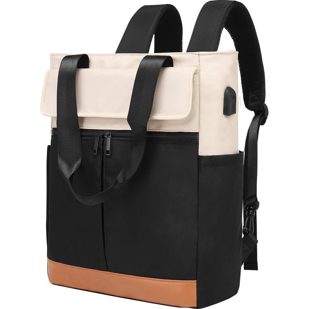 Rucsac laptop, capacitate mare, impermeabil, cu port de incarcare USB, negru