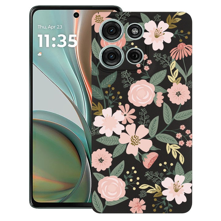 BestCase® Husa TPU Ultra Slim Compatibila cu Motorola Edge 50 Neo, Floral - Lotus Pattern, 1908269 B 2068