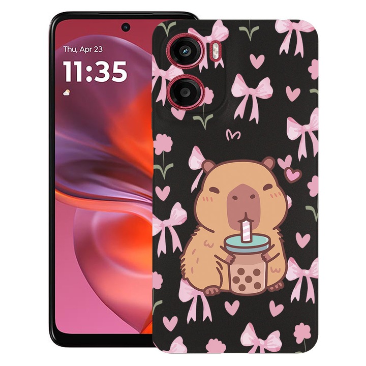 BestCase® Husa TPU Ultra Slim Compatibila cu Motorola Moto G05 / Moto E15, Cute Capybara Cartoon, 1926336 B 2021