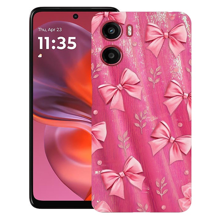 BestCase® Husa TPU Ultra Slim Compatibila cu Motorola Moto G05 / Moto E15, Cute Pattern, 1926336 B 2089