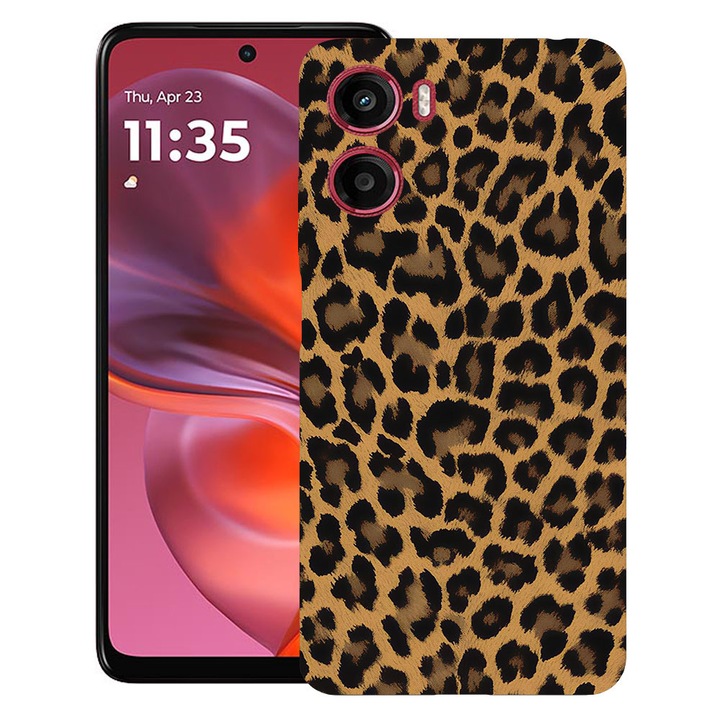 BestCase® Husa TPU Ultra Slim Compatibila cu Motorola Moto G06, Leopard Pattern, 2082906 B 2019