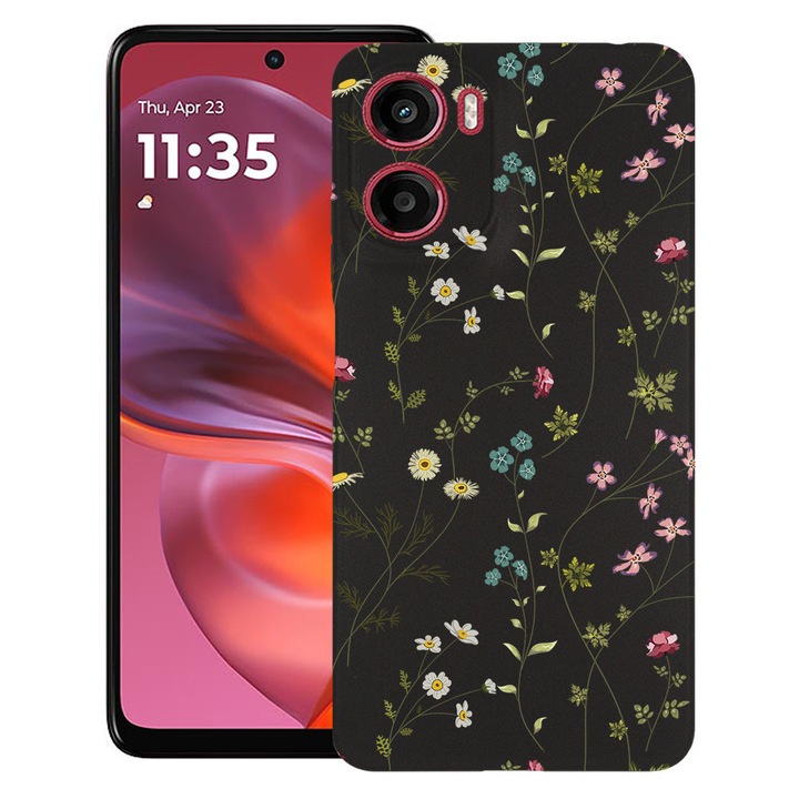 BestCase® Husa TPU Ultra Slim Compatibila cu Motorola Moto G06, Floral - Cute Flowers, 2082906 B 2038