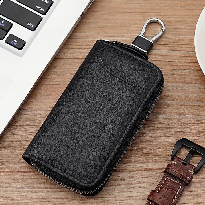 Cutie de protectie pentru cheie auto, protectie RFID, design compact, neagra