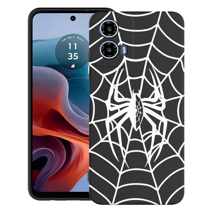 BestCase® Husa TPU Ultra Slim Compatibila cu Motorola Moto G24 / G24 Power / Moto G04, Spider, 1894727 B 2026