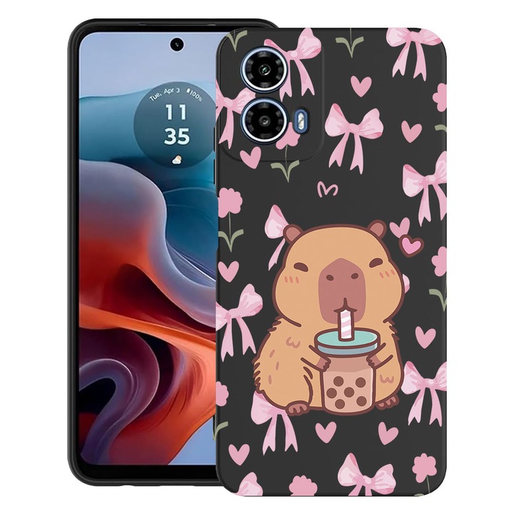 BestCase® Husa TPU Ultra Slim Compatibila cu Motorola Moto G24 / G24 Power / Moto G04, Cute Capybara Cartoon, 1894727 B 2021