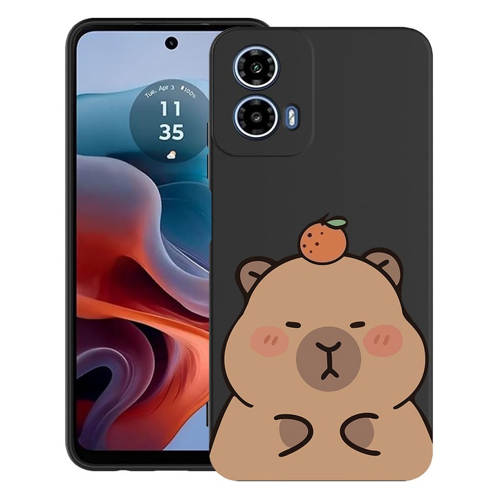 BestCase® Husa TPU Ultra Slim Compatibila cu Motorola Moto G24 / G24 Power / Moto G04, Cute Capybara, 1894727 B 2023