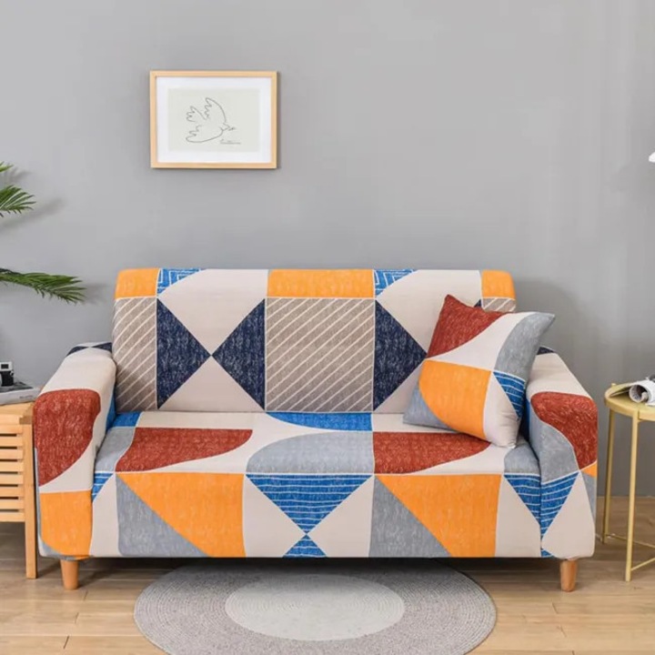 Husa canapea elastica, 190-230 cm, design modern, lavabil, pentru trei locuri