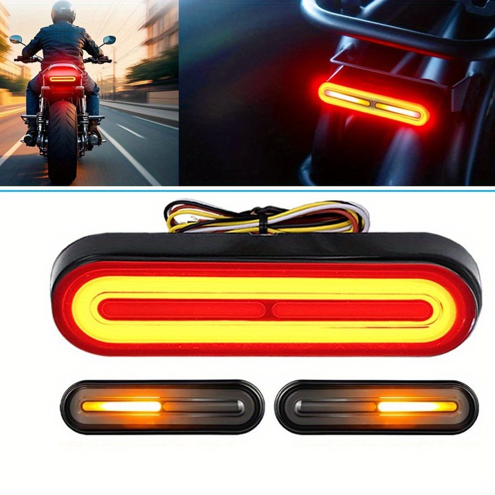 Lampi LED pentru motocicleta, set 2 buc, semnalizare stanga si dreapta, fara baterii
