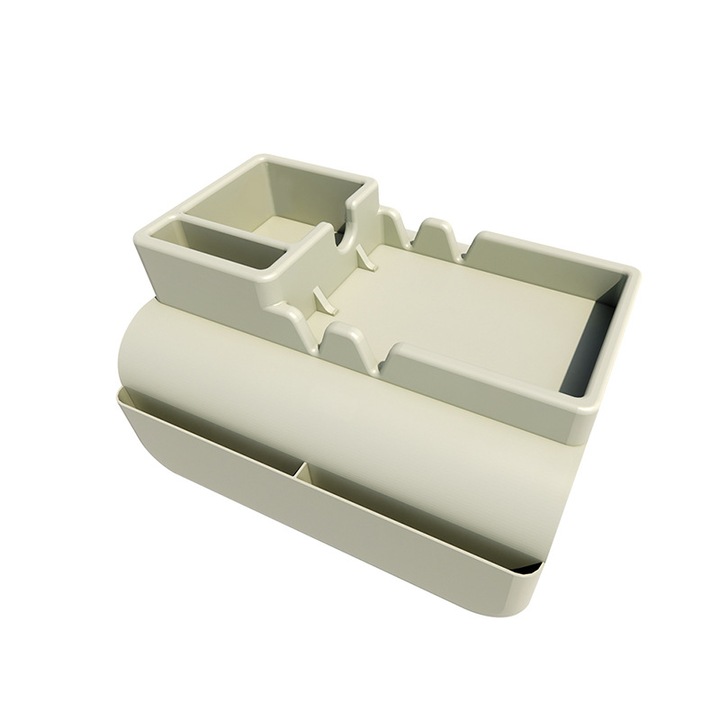 Suport bauturi pentru canapea, tava mare din silicon, anti-derapant, organizator multifunctional, verde