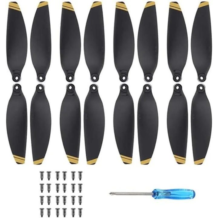 Set elice de inlocuire pentru drone DJI Mavic Mini, 16 elice, material PC, usoare, silentioase