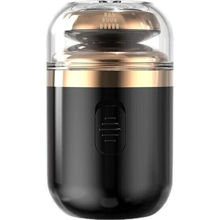 Aparat de ras electric, mini, negru, cu 9 lame autoascutitoare, design compact, 3.8x6cm, set complet