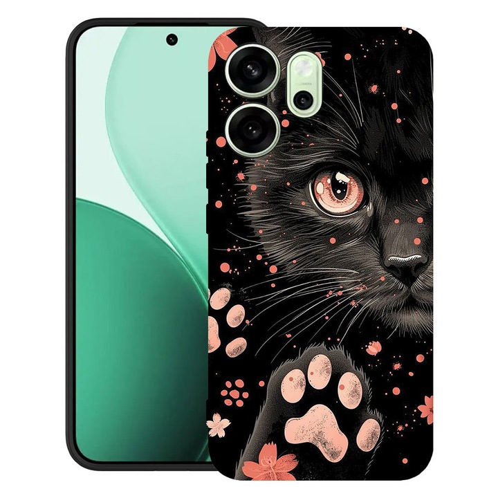 BestCase® Husa TPU Ultra Slim Compatibila cu OPPO Reno14 F / FS, Black Cat, 2100009 B 2014