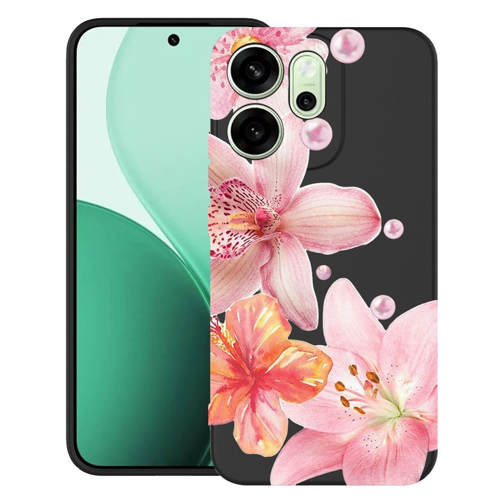 BestCase® Husa TPU Ultra Slim Compatibila cu OPPO Reno13 F / FS, Floral - Aesthetic Elegant Orchid, 2022872 B 2062