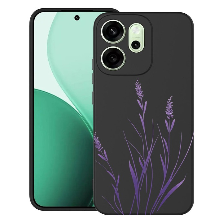 BestCase® Husa TPU Ultra Slim Compatibila cu OPPO Reno13 F / FS, Floral - Minimalist Levander, 2022872 B 2055