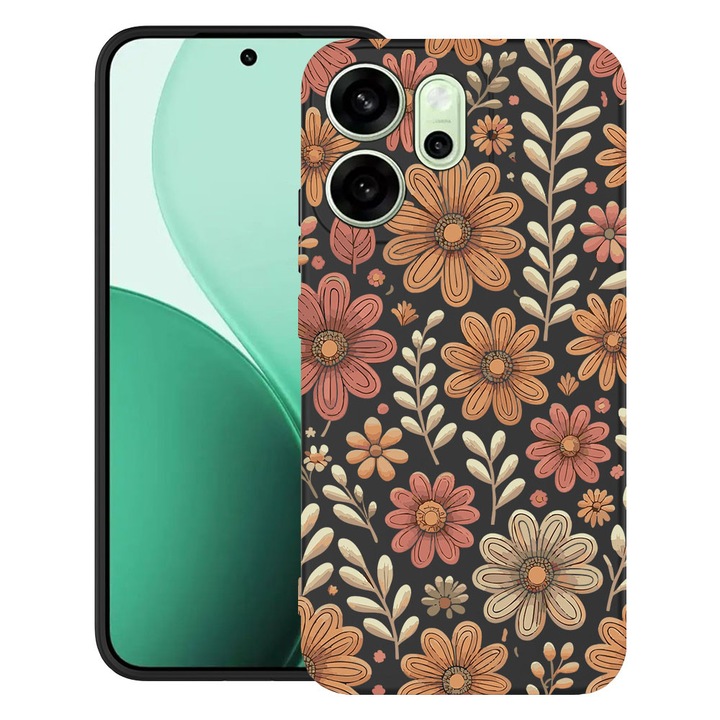 BestCase® Husa TPU Ultra Slim Compatibila cu OPPO Reno14 F / FS, Floral Aesthetic Autumn Pattern, 2100009 B 2027
