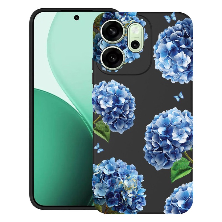 BestCase® Husa TPU Ultra Slim Compatibila cu OPPO Reno13 F / FS, Floral - Cute Hydrangea, 2022872 B 2077