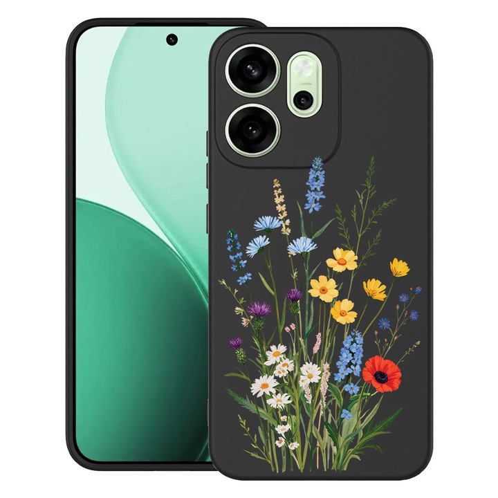 BestCase® Husa TPU Ultra Slim Compatibila cu OPPO Reno13 F / FS, Cute Floral Bouquet, 2022872 B 2039