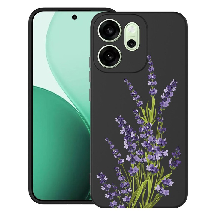 BestCase® Husa TPU Ultra Slim Compatibila cu OPPO Reno14 F / FS, Floral - Pressed Levander, 2100009 B 2054