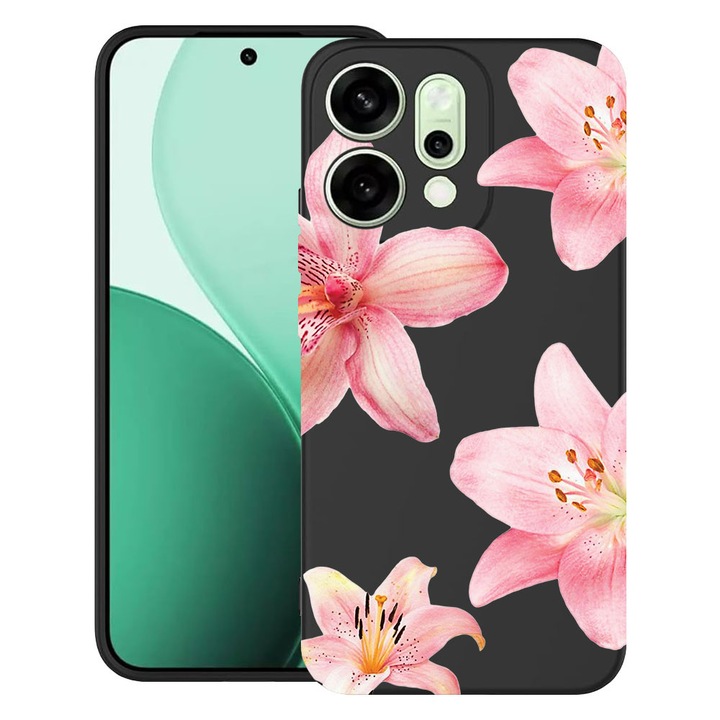 BestCase® Husa TPU Ultra Slim Compatibila cu OPPO Reno14, Floral - Floral - Elegant Pink Lotus, 2082899 B 2070