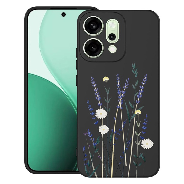 BestCase® Husa TPU Ultra Slim Compatibila cu OPPO Reno14, Floral - Minimalist Levander, 2082899 B 2056