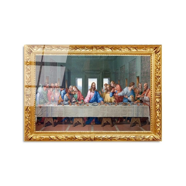 Tablou decorativ Re-Bloom, model Cina Cea De Taina, sticla calita, multicolor, 50 x 70 cm