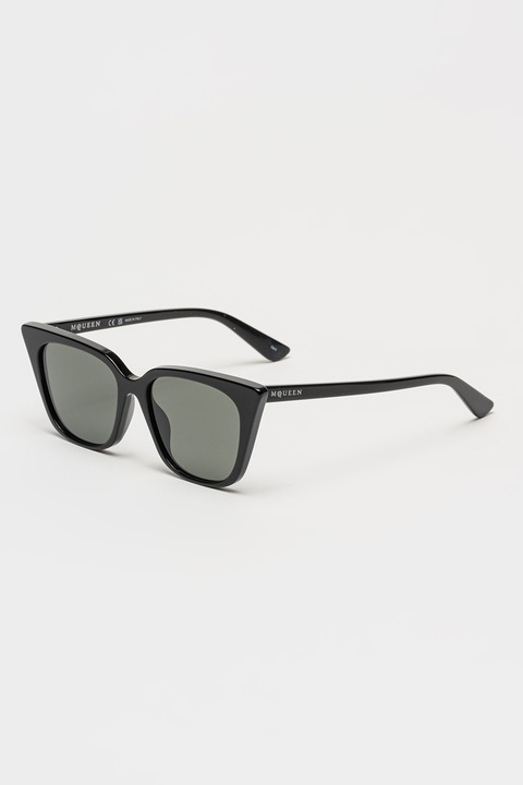 Alexander McQueen, Ochelari de soare butterfly, 53-16-150, Negru