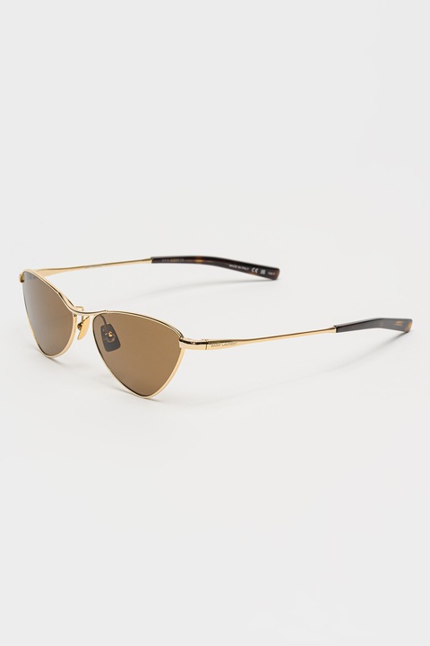 Saint Laurent, Ochelari de soare cat-eye, 56-14-140, Auriu/Maro inchis