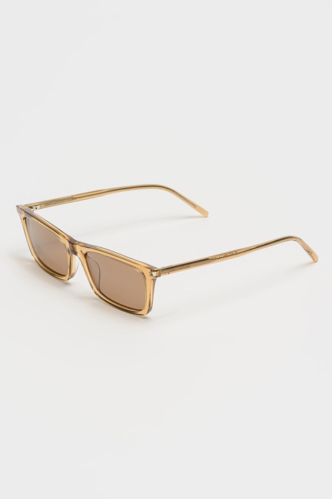 Saint Laurent, Ochelari de soare dreptunghiulari, 54-18-145, Portocaliu persan