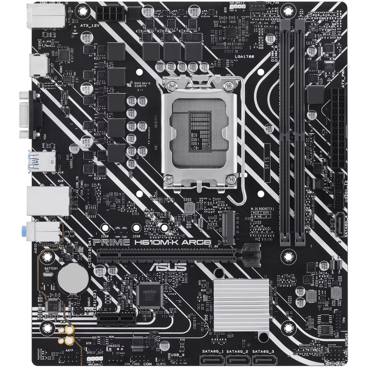 Placa de baza Asus PRIME H610M-K ARGB, Socket LGA1700