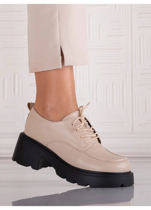 Pantofi dama casual Bej din Piele Ecologica Misayna, Bej