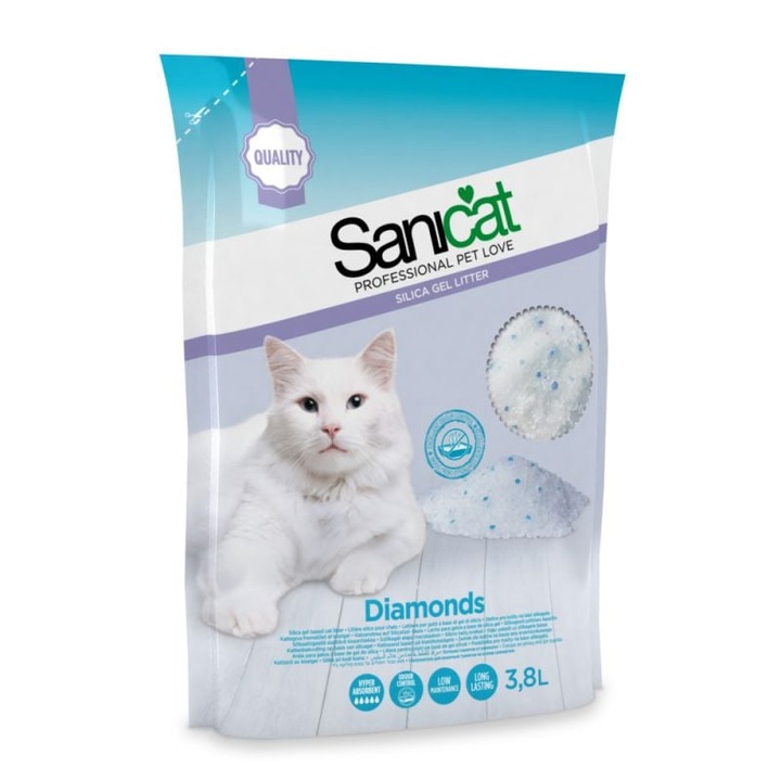 SANICAT Professional Fresh nisip silicat pentru pisici 3.8 L