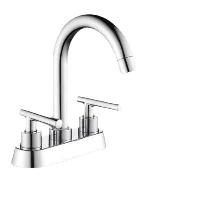 Baterie sanitara cu doua manete, cu robinet rotativ, cu fir de 3/4'', set complet