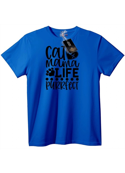 Тениска Животът на Котешка Майка е Перфектен, Син