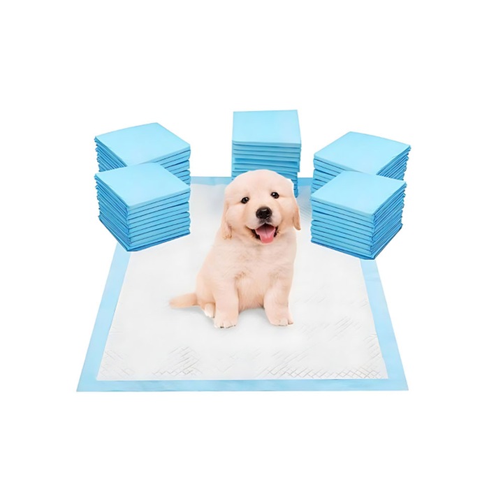 Covorase absorbante animale, pad-uri pentru caini si pisici, scutece antrenament, protectie pardoseala, 50 bucati, 40x60 cm