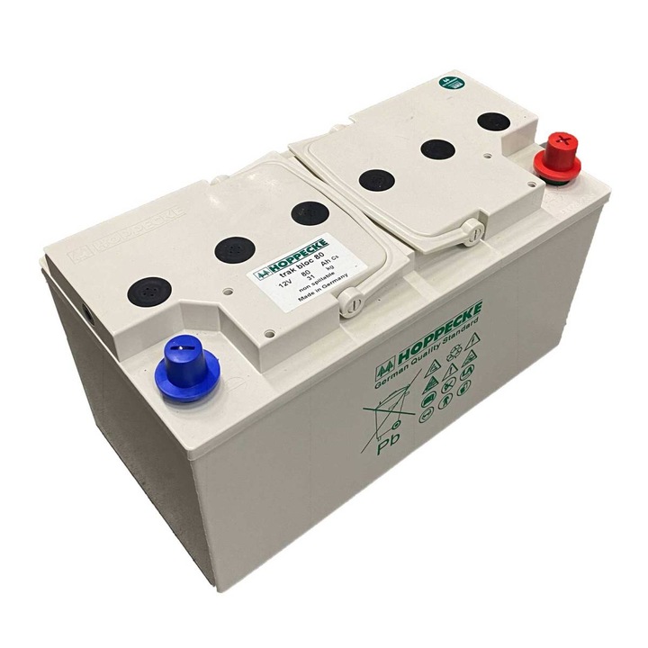 Acumulator de tractiune Hoppecke Trak Bloc 12 TB 80 AGM, 12V 80Ah/C5 (84Ah/C10, 91Ah/C20), 342x178x190mm
