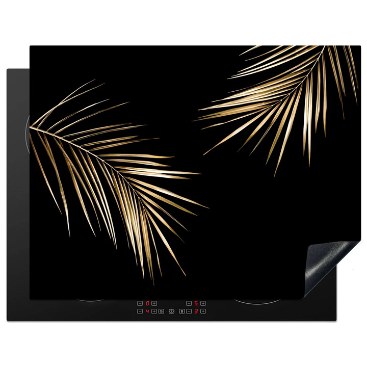 Protectie pentru plita inductie, Protectie aragaz, Acoperitor plita, Antizgarieturi, Decor bucatarie Gold 77x59 cm