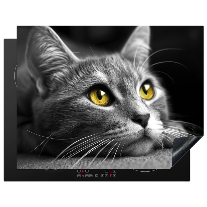 Защита за индукционен плот, Защита за готварска печка, Капак за плот, Против надраскване, Декор за кухня Сив 77x59 см