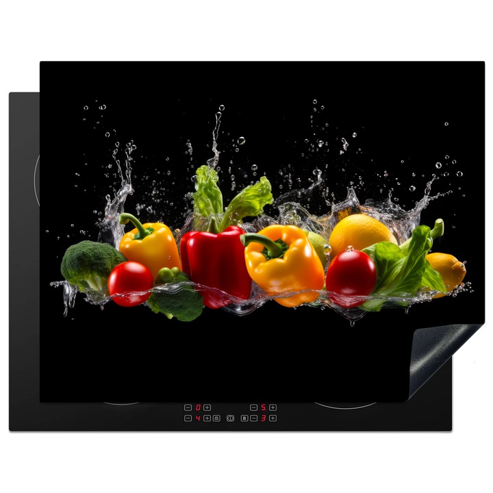 Защита за индукционен плот, Защита за готварска печка, Капак за плот, Против надраскване, Декор за кухня Многоцветен 77x59 см