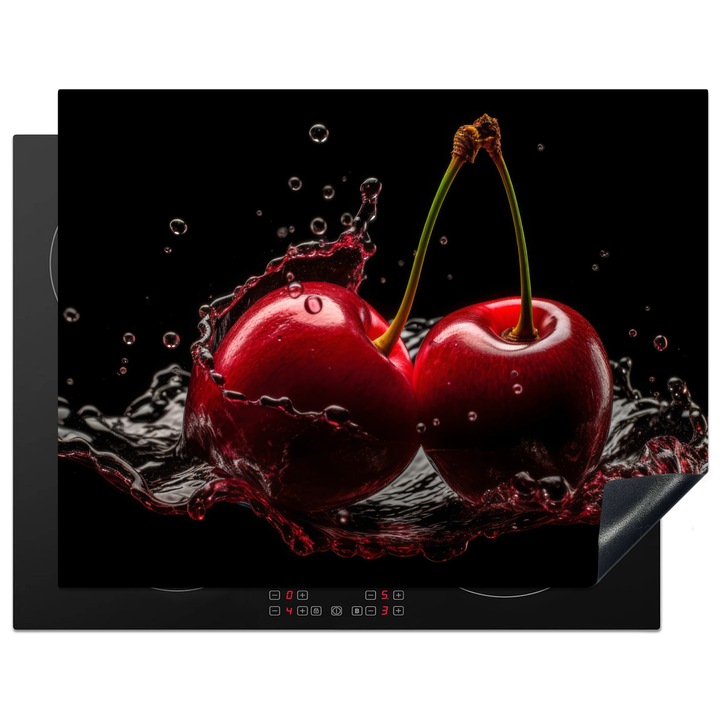 Защита за индукционен плот, Защита за готварска печка, Покритие за плот, Против надраскване, Декор за кухня Червен 77x59 см