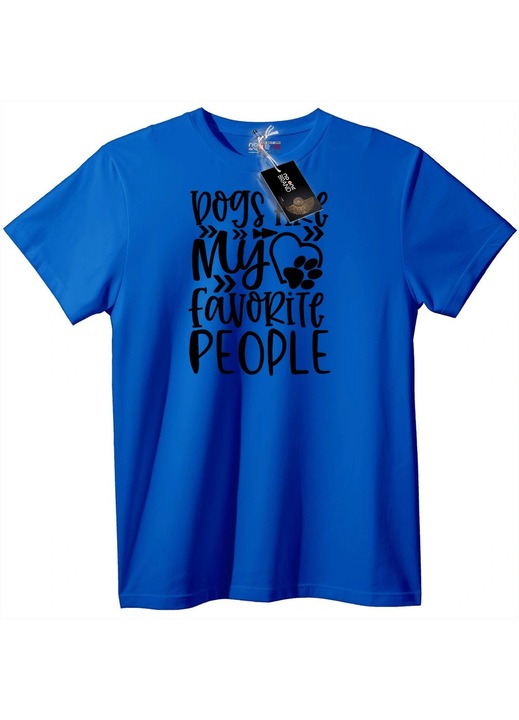 Tricou Câinii sunt Oamenii mei Preferati, Albastru, 3XL