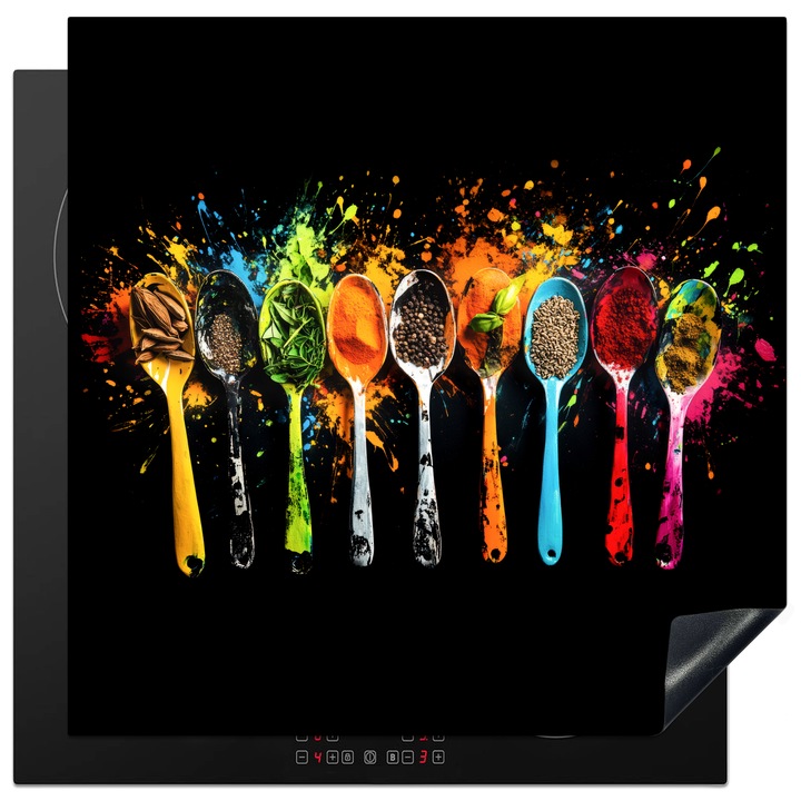 Защита за индукционен плот, Защита за готварска печка, Покритие за плот, Против надраскване, Декор за кухня Многоцветен 78x78 см